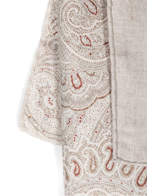 Light beige multicolour silk Brunello Cucinelli | MI8630091CZV44